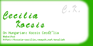 cecilia kocsis business card